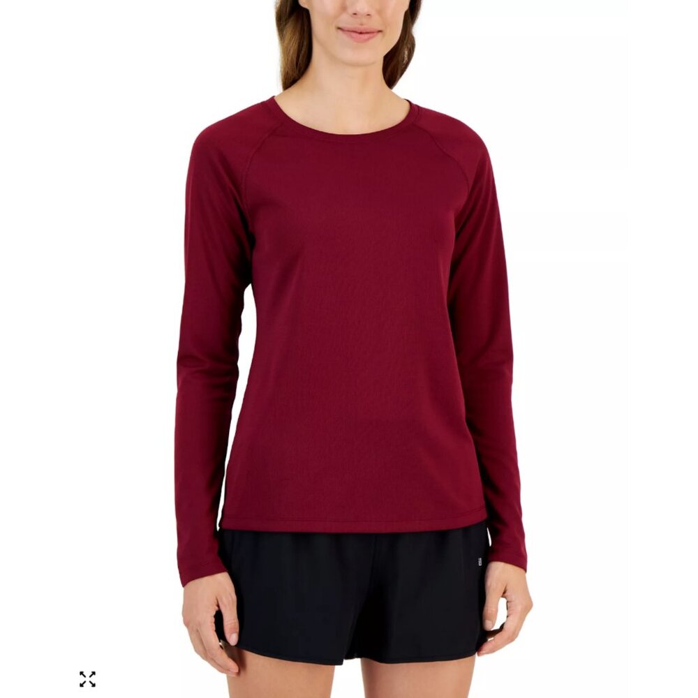 Ideology Burgundy Birdseye Mesh Perfomance Top